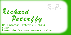 richard peterffy business card