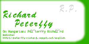 richard peterffy business card